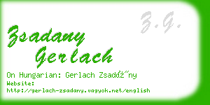 zsadany gerlach business card